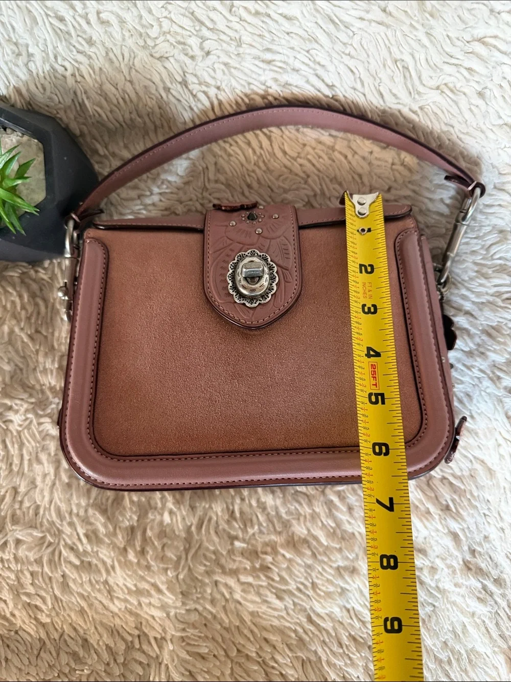 Coach Page embossed Tea Rose